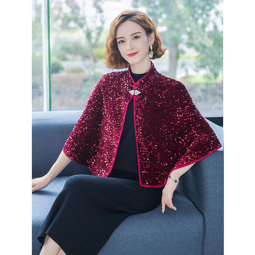 

Блестящая Свадебная шаль Bling Prom Bolero Женская Блестящая шаль