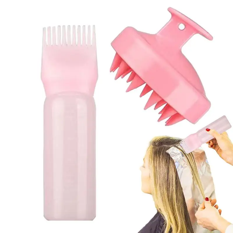 

Hair Dye Bottle Root Comb Applicator Dispenser For Hair Oil Reusable Scalp Massager Shampoo Brush Dye Hair Tool For Shampooing