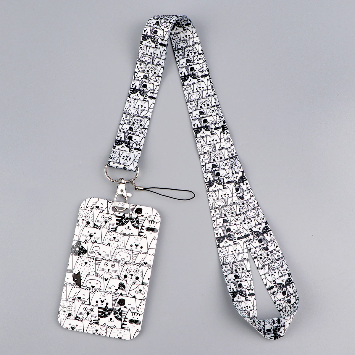 Credential Holder Kawaii Cat Cute Cat Paw Lanyards For Keys Neck Strap ID Card Gym Phone Straps Keychain Keyring Accessories