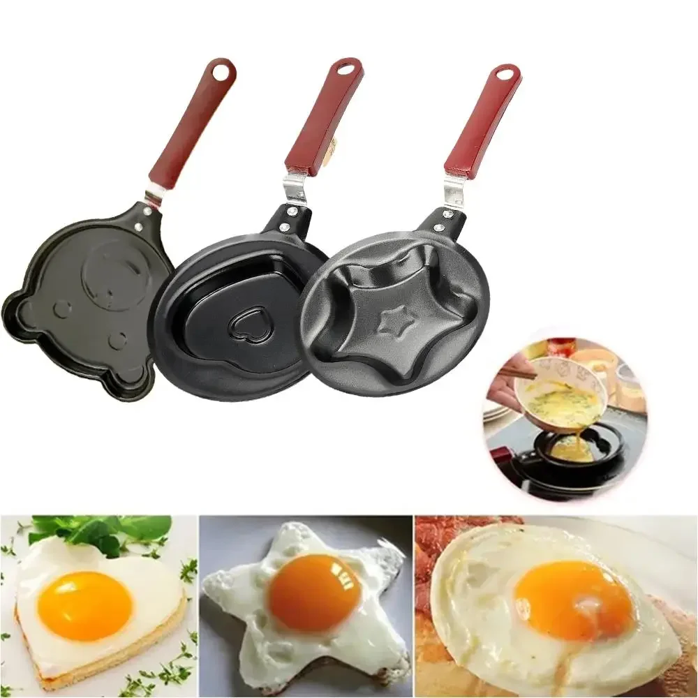Heart Shaped FryingPan Heart-shaped Breakfast Egg Frying Tools Pan Pan Special Kitchen Frying Egg Cooking Household P7M4