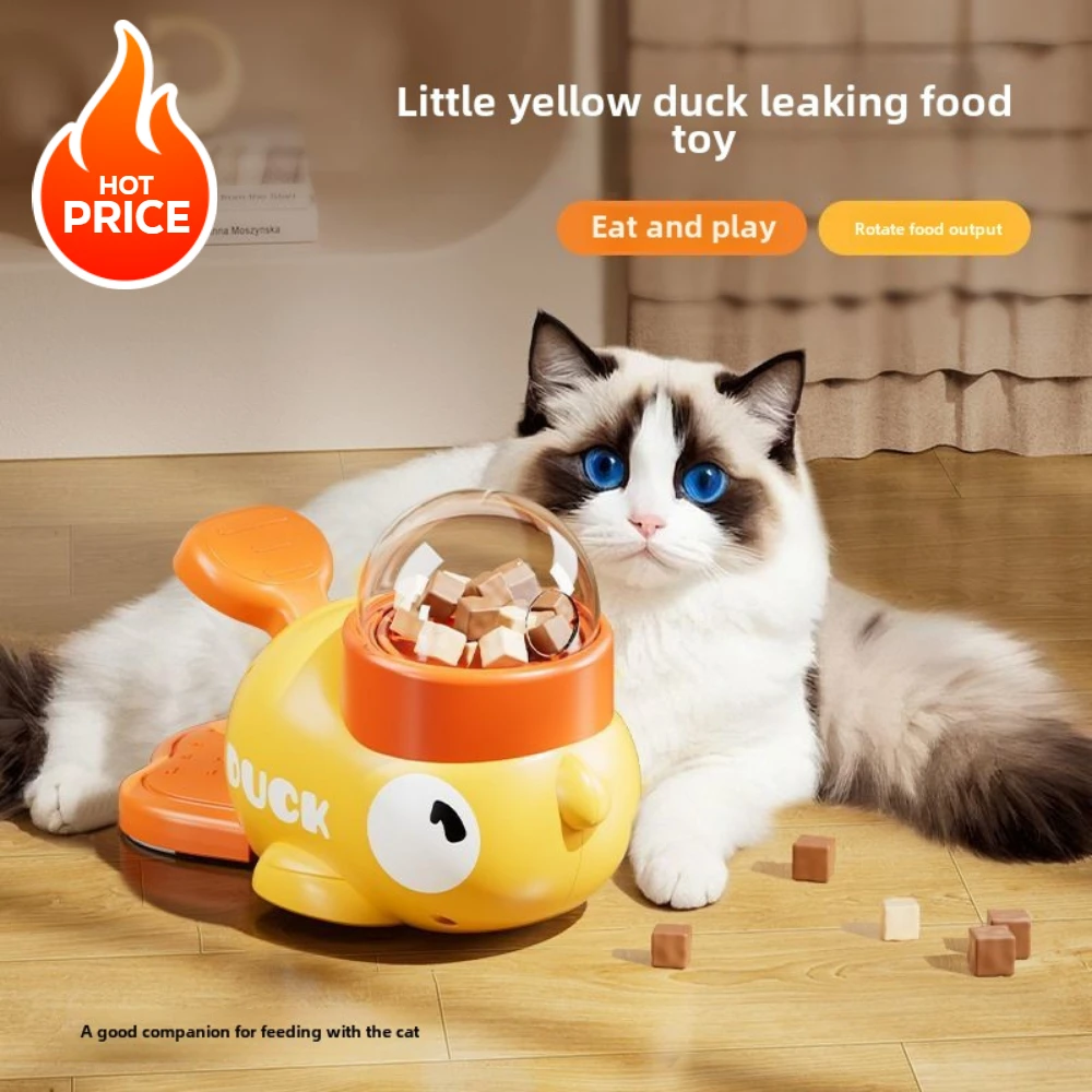 Pet Snack Feeder Dog Food Dispenser Automatic Feeder Puppy Cartoon Duck Design Used to Train Dogs Accessories Cats Cat Supplies 1