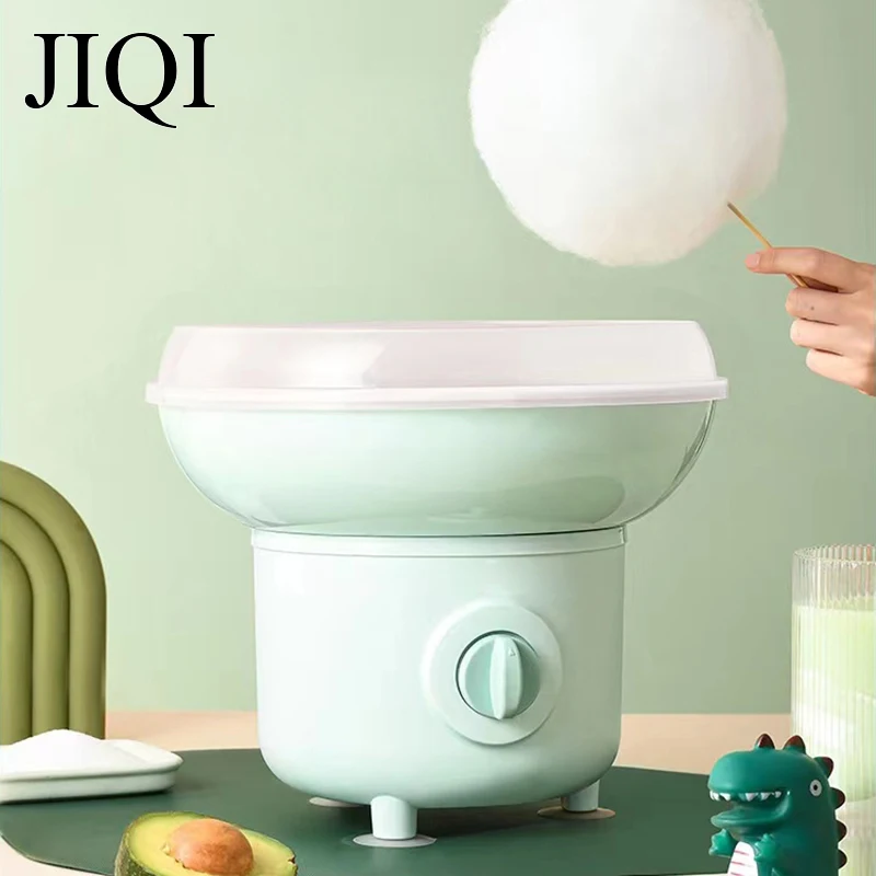 JIQI Electric DIY Sweet Cotton Candy Maker Mini Portable Cotton Sugar Fairy Floss Marshmallow Machine Kids Gifts 110V 220V EU US vansvans vans slippers vn0a5hfer6r marshmallow