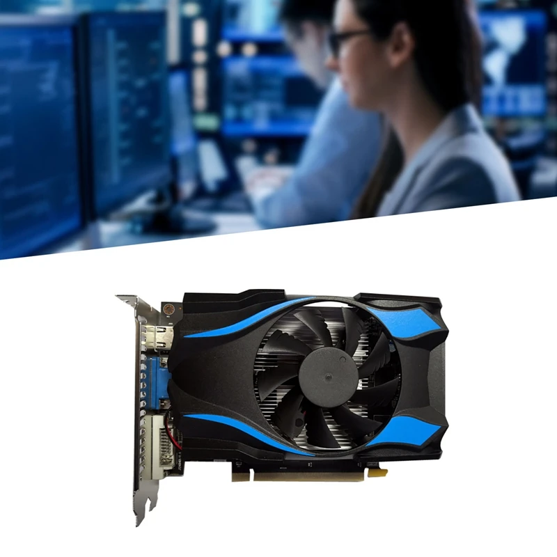 Desktop Computer Graphics Card HD R7 350 2GB 128Bit DDR5 1100Mhz DVI+VGA+HDMI-Compatible Discrete Graphics Card