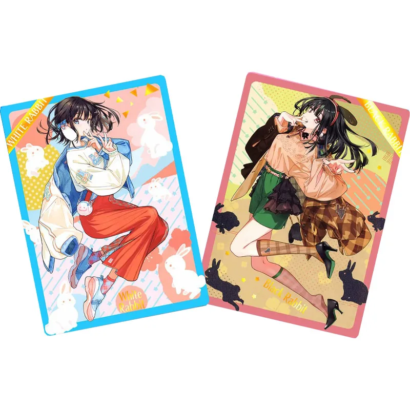 

2Pcs/set Diy Self Made Goddess Story Hand Painted Kawaii Collection Card Bronzing Color Flash Card Anime Peripherals Gift Toy