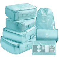 7Pcs Set Travel Organizer Storage Bags Suitcase Packing Cubes Set Cases Portable Luggage Clothes Shoe Tidy Pouch Folding 2