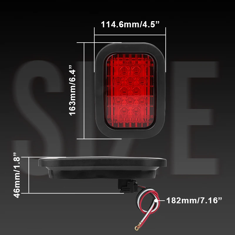    Ʈ LED Ĺ̵ ÷ Ʈ, 5x3 ġ 簢 , Ŭ Ʈ, ƮϷ θ RV ƮͿ ̵, 12V
