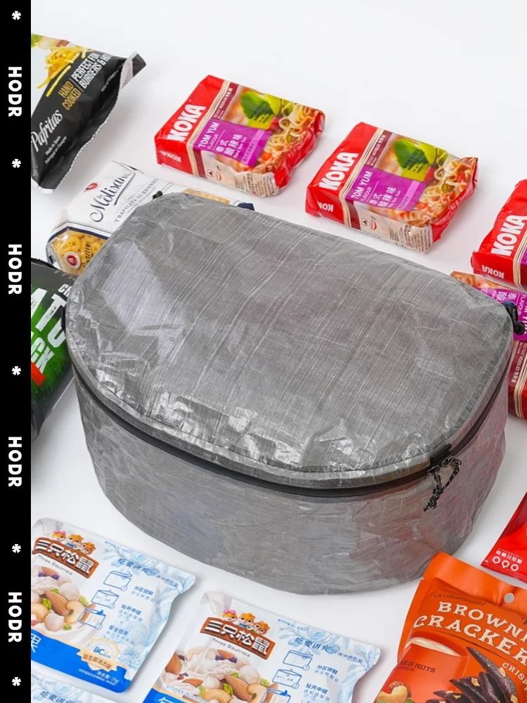 Ultralight DCF packing pod showing water-resistant zipper