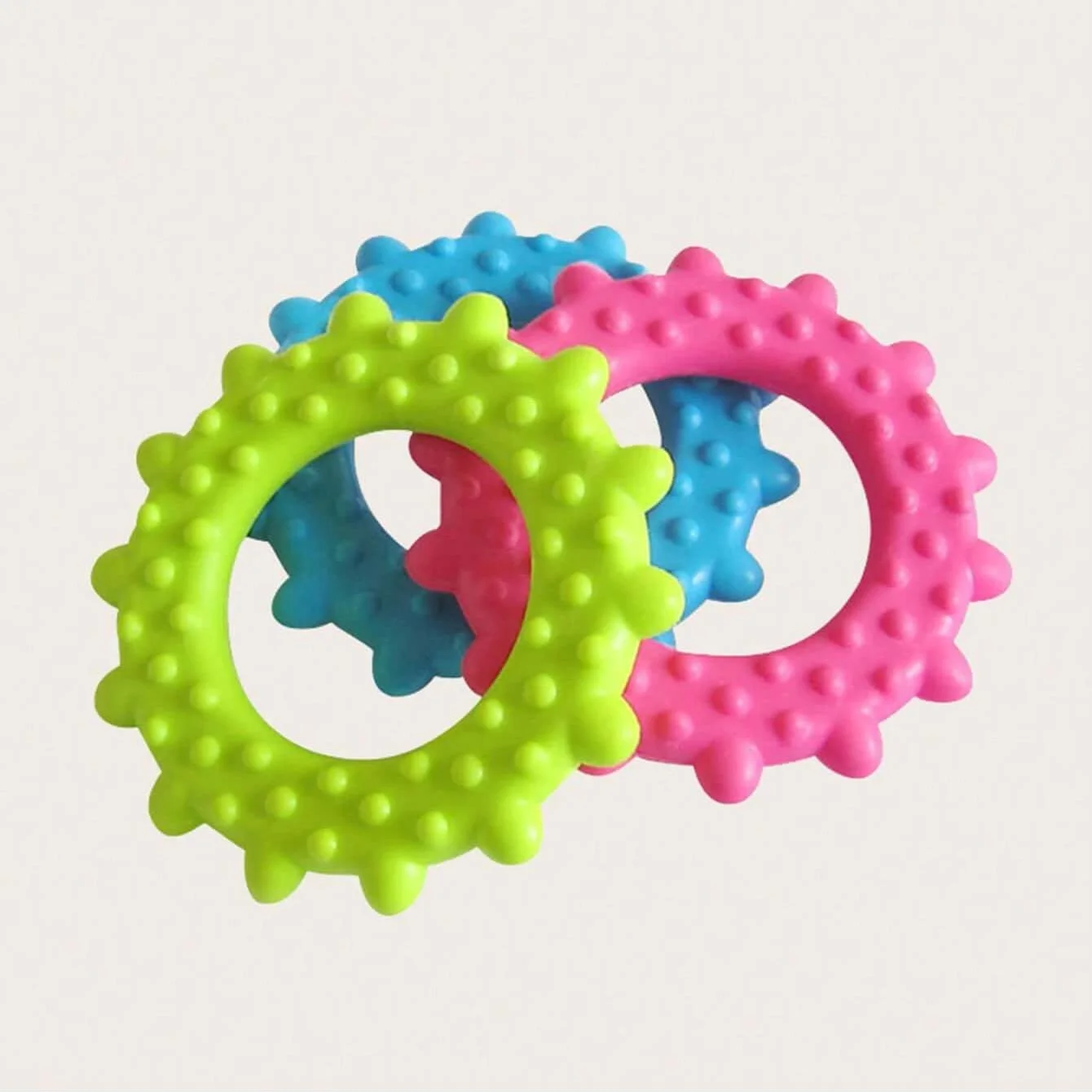 1pc/3pcs-Dog Bite Ring - Durable Toy, Interactive Game and Tooth Health, Suitable for Medium sized Dog Breeds - Random 4