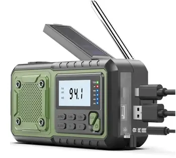 Multifunction Emergency Crank charging power station Radio FM/AM/SW/ Portable Radio with power bank, camping torch,reading lamp 2