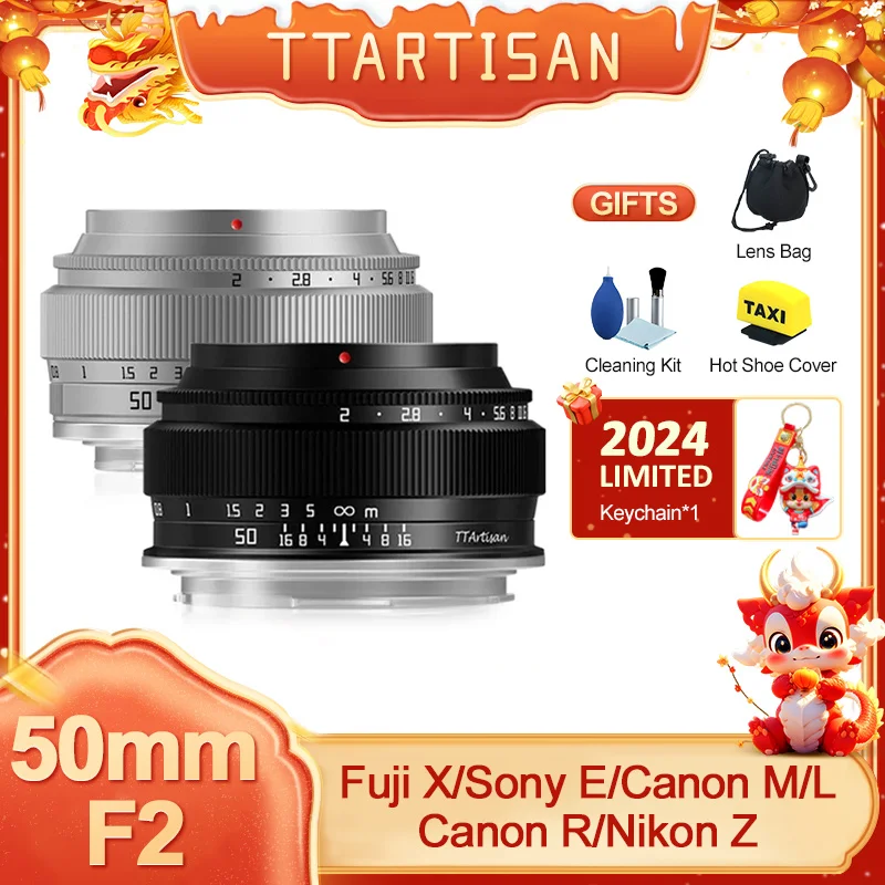 Ttartisan 50Mm F2 Full Frame Messa A Fuoco Manuale Prime Portrait Lens Per Sony E Nikon Z Canon M Canon R M43 Fuji X Leica Sigma L Mount