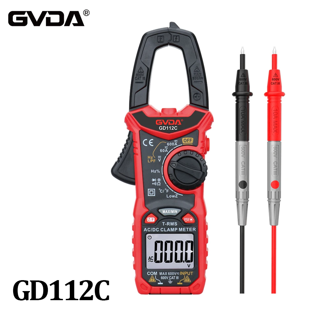 DigitalClampMeterACDCOhmCurrentVoltageCapacitanceDetector