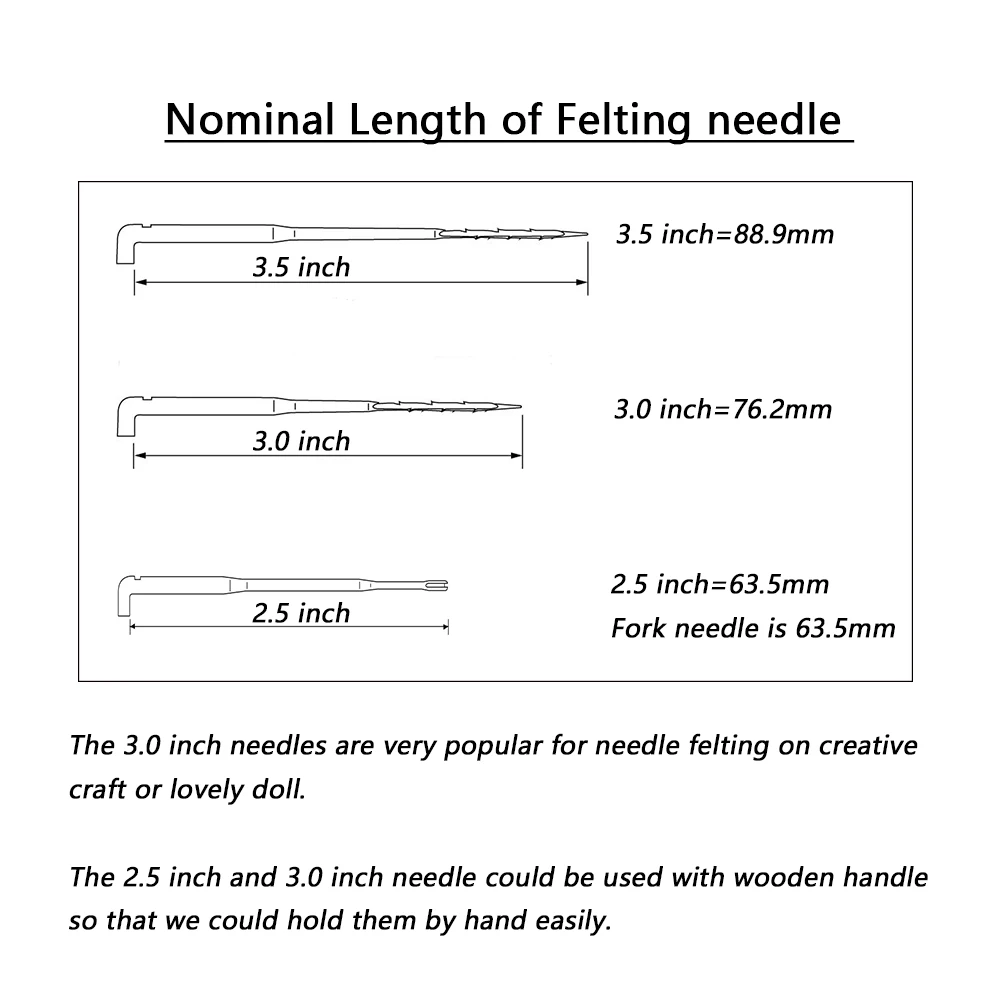 Wool Felting Kit 100 pcs Wool DIY Felting Needle Samples
