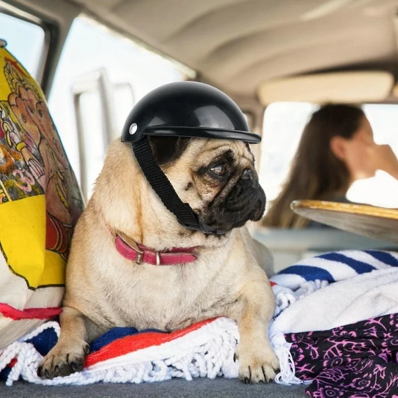 Pet Helmets Dog Cat Bicycle Motorcycle Helmet with Sunglasses