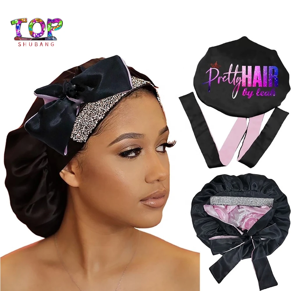 Wholesale Luxury Brand Custom Designer Print Bonnet Headbands Sets