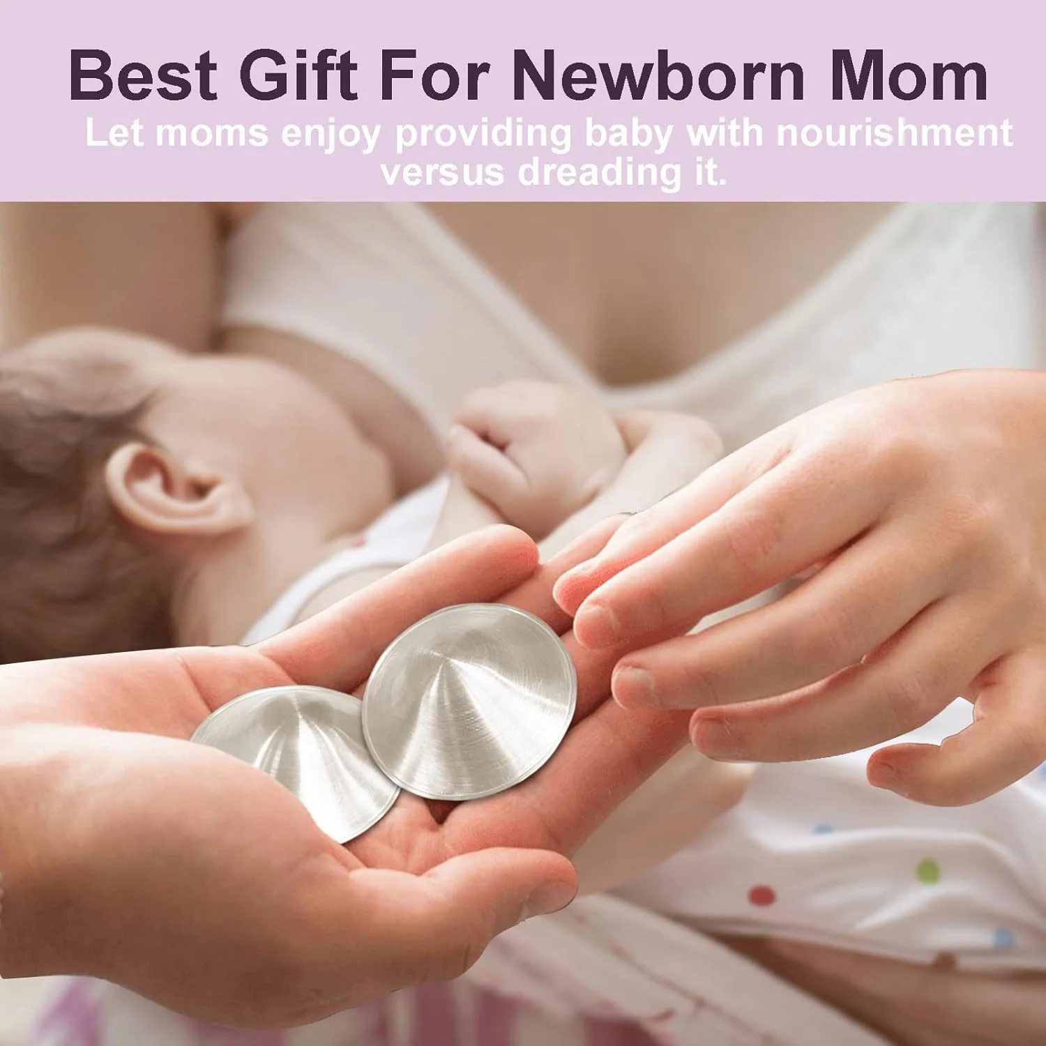 Soothing Nipple Shields Silver Nursing Cups Healing Breastfeeding Essentials Original Nipple Covers for Nursing Newborn