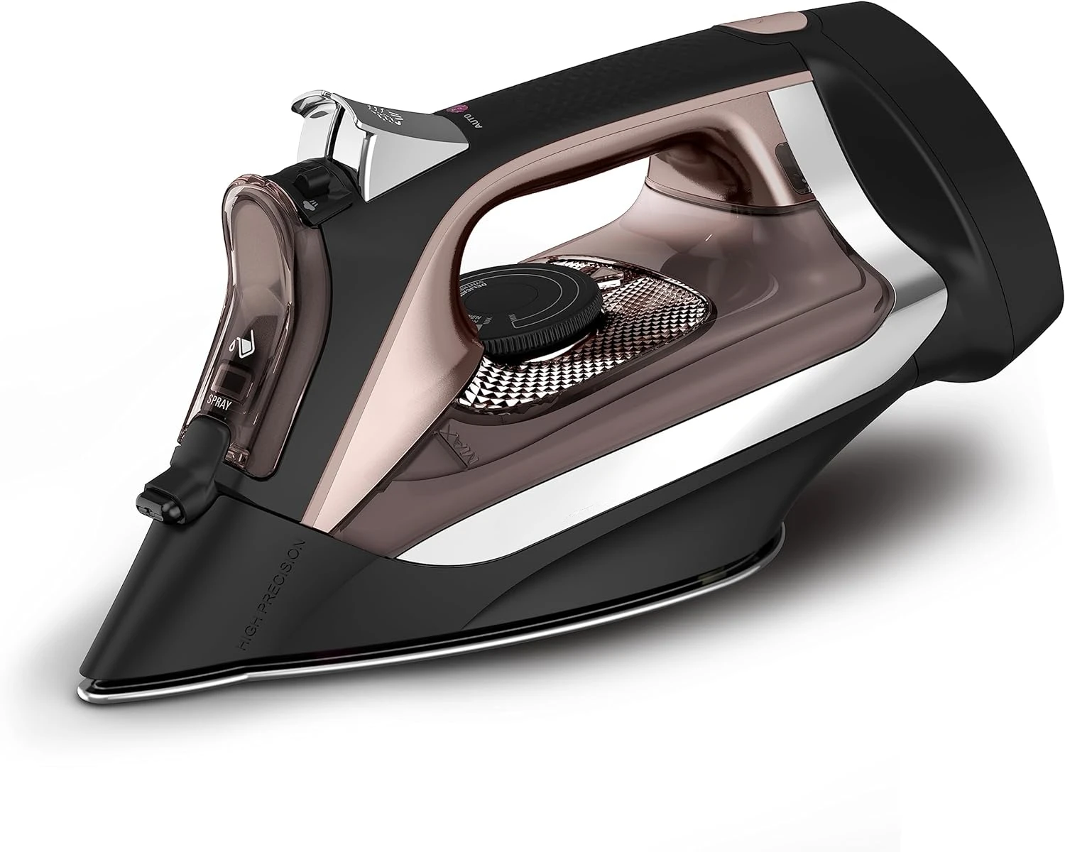 Get stainless steel soleplate steam iron, retractable rope micro steam hole, cotton, wool, linen, 1725 watt portable, ironing 2