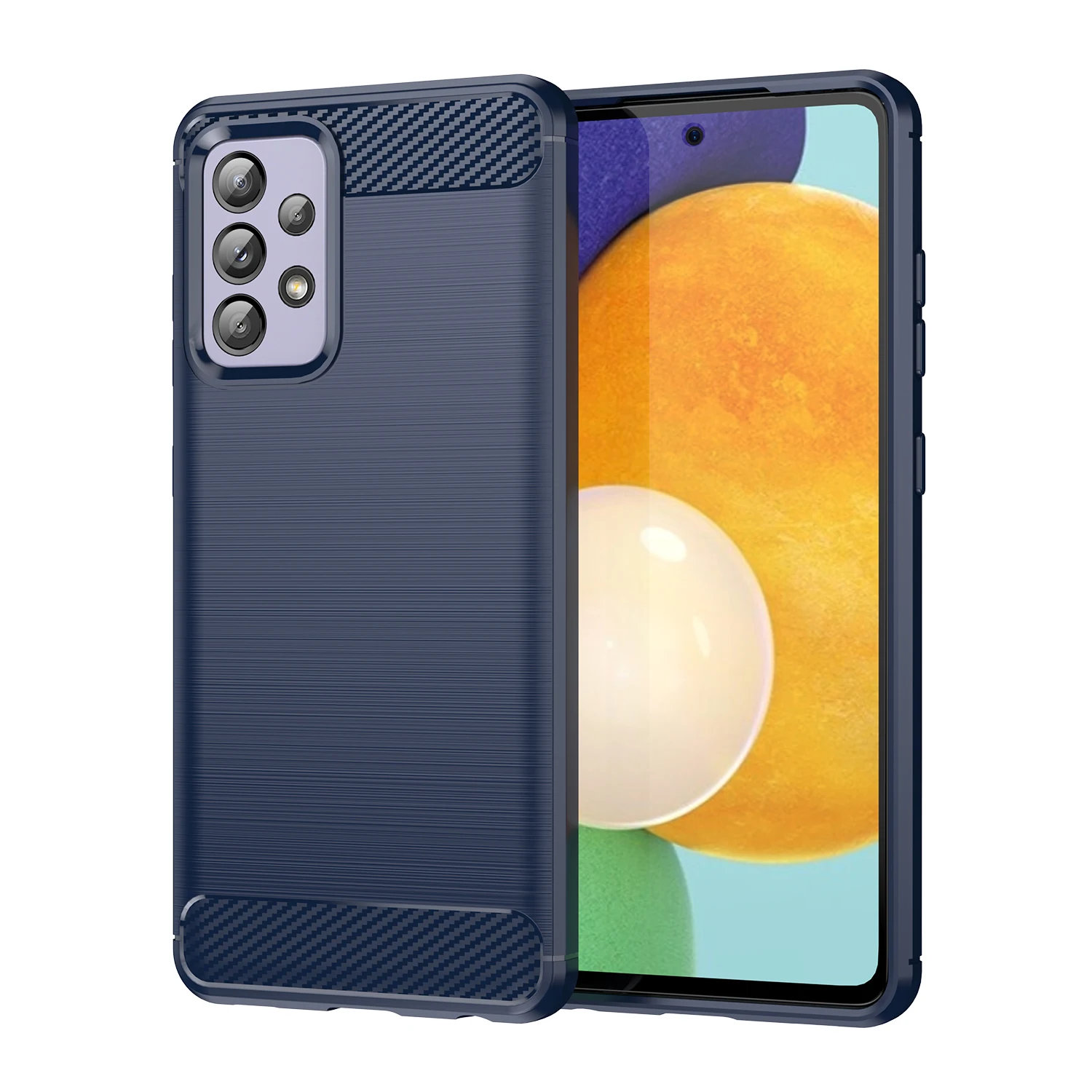 Brushed Carbon Fiber Shockproof Phone Case Cover