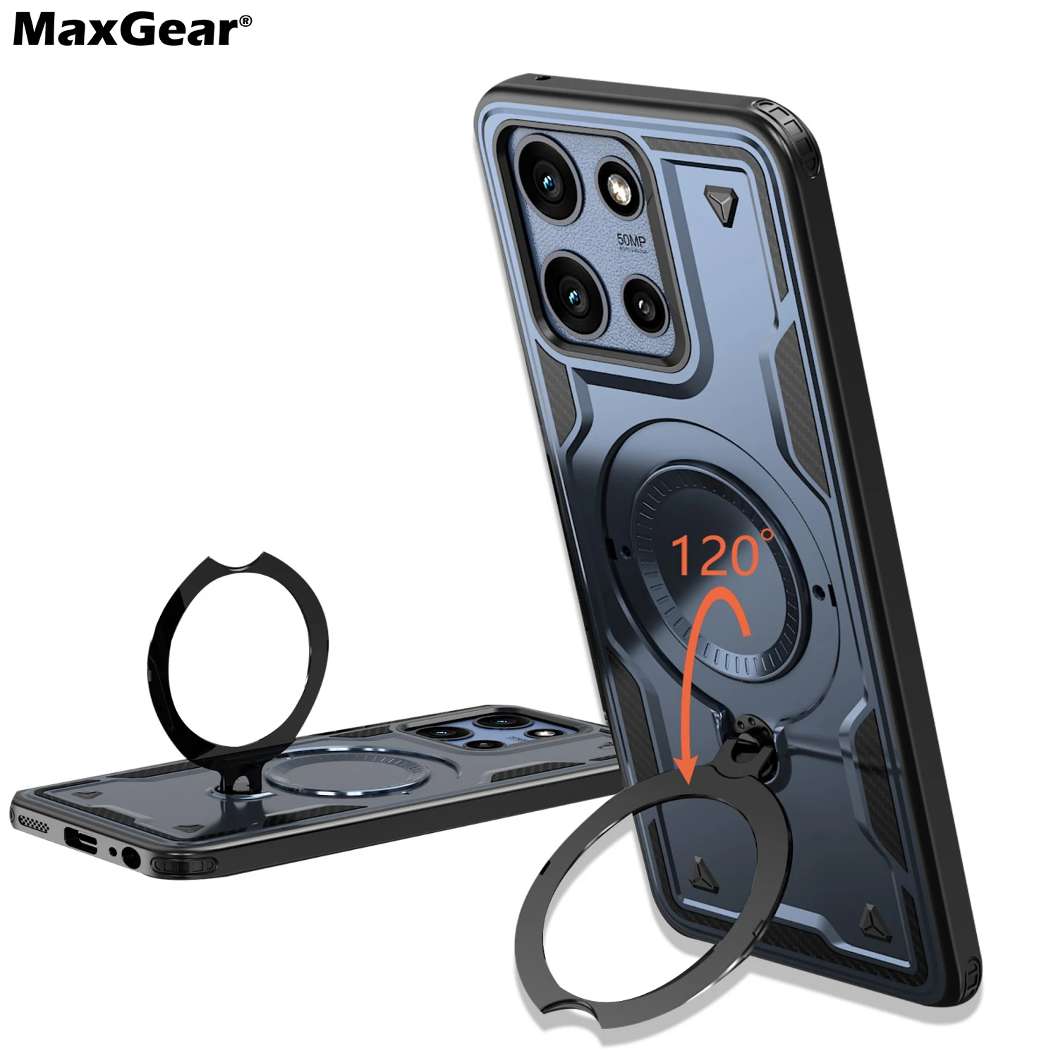 Fold Stand Armor Magnetic Shockproof Phone Case