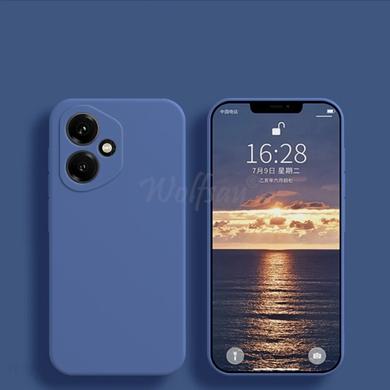 Liquid Silicone Soft Rubber Phone Protector Case - Elegant Plain Design