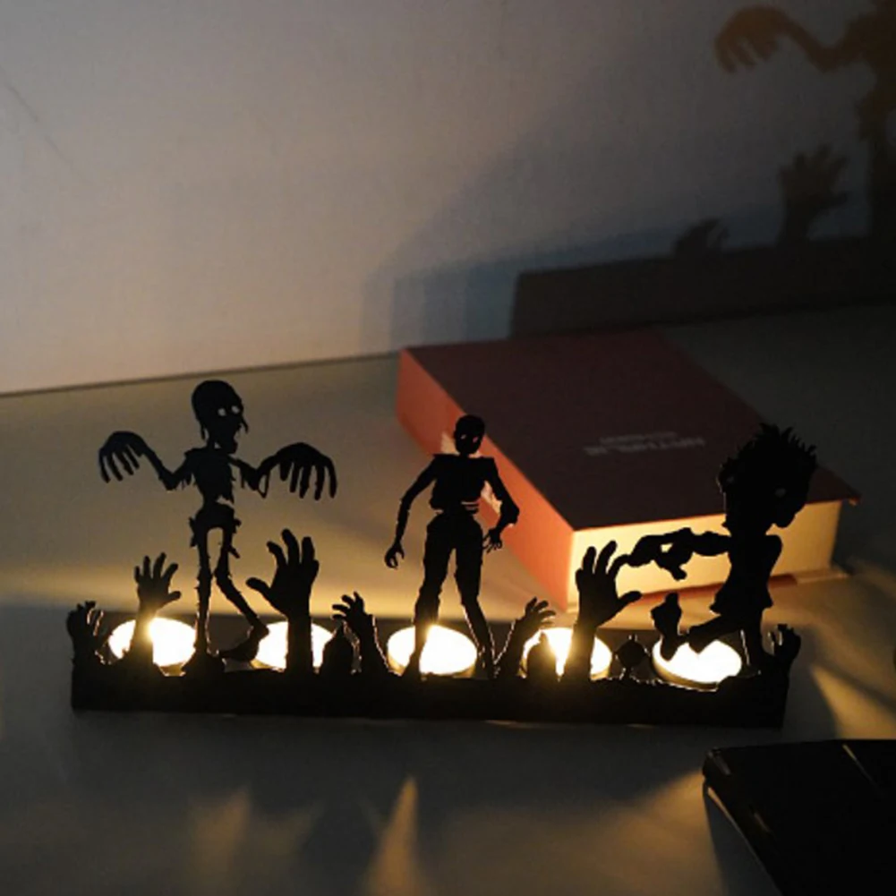 2023 Halloween Candlestick Candle Holder Halloween Decoration Candle Stand Desktop Ornaments Terror Candle Holder