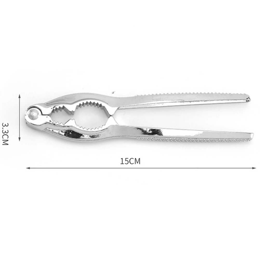 Description Picture 5 of itemShell Remover Nut Cracker Convenient Nutcracker Opener Portable Silver Walnut Opener Zinc Alloy Hazelnut Tongs