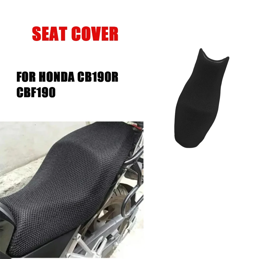Motorcycle Accessories Seat Cushion Cover Anti-Slip Mesh Fabric Protector For Honda CB190R CBF190