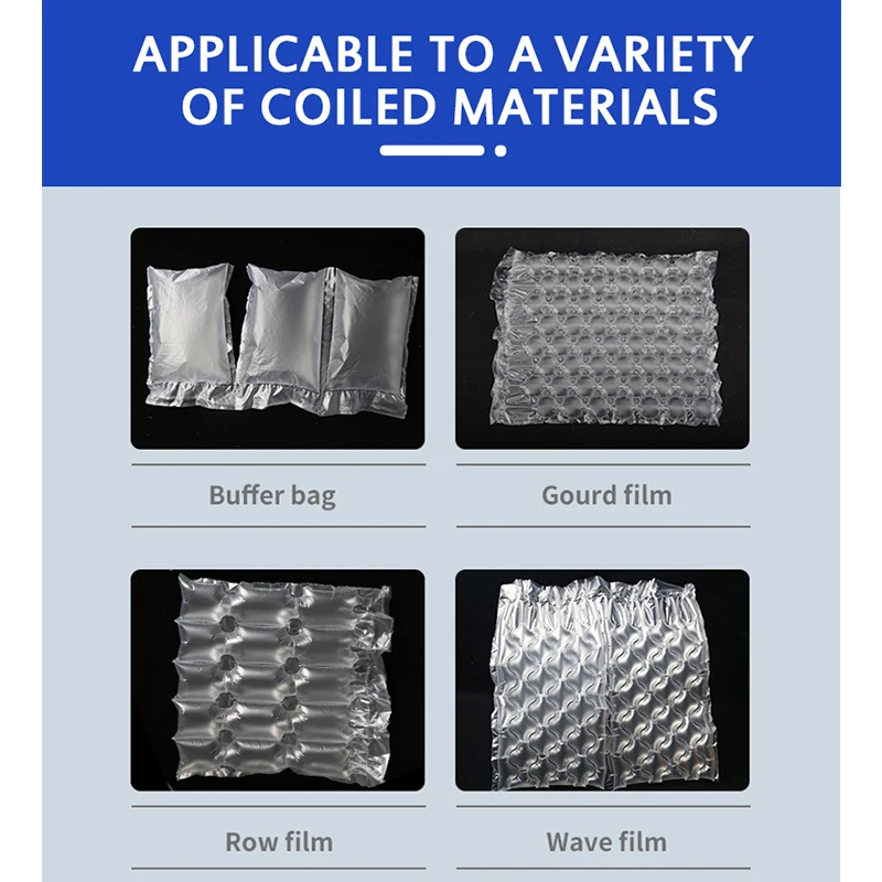 110V/220V Air Cushion Machine Inflator Air Column Bag Automatic Filling Pillow Bag Bubble Machine Bubble Film