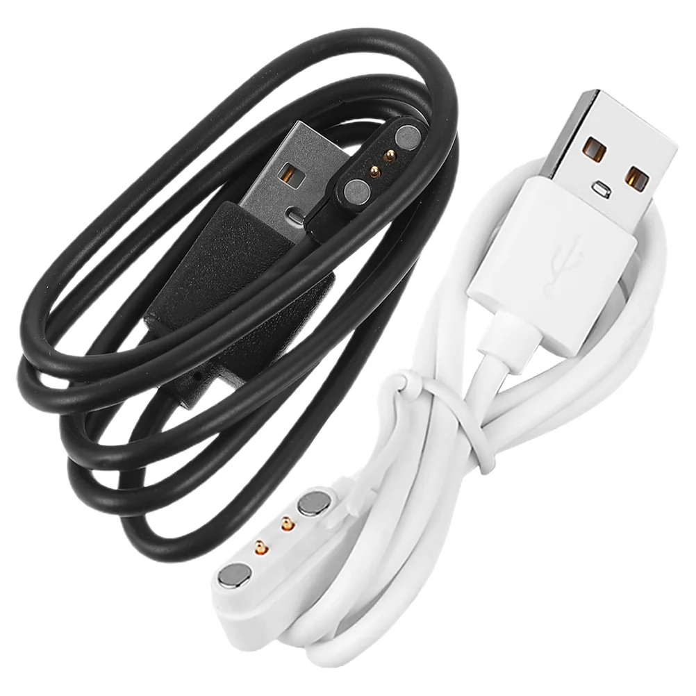 

2 Pcs Watch Charging Cable Smartwatch Wire Data Line USB Abs Magnetic Cord