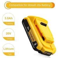 20V 3Ah DCB203 Lithium Battery Replacement for DeWalt 18v 20Volt Max Lithium Ion Battery DCB206 DCB205 DCB204 Power Tools 2