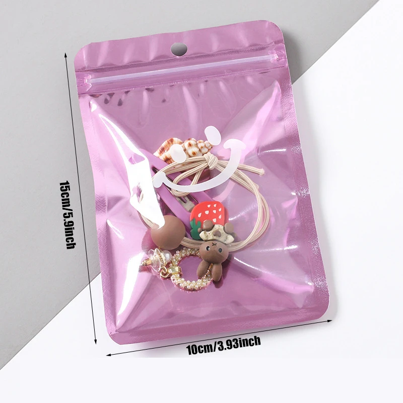 Bolsas Holográficas De Mylar Con Ventana Transparente, 500 Unidades(10 X 15 Cm), A Prueba De
