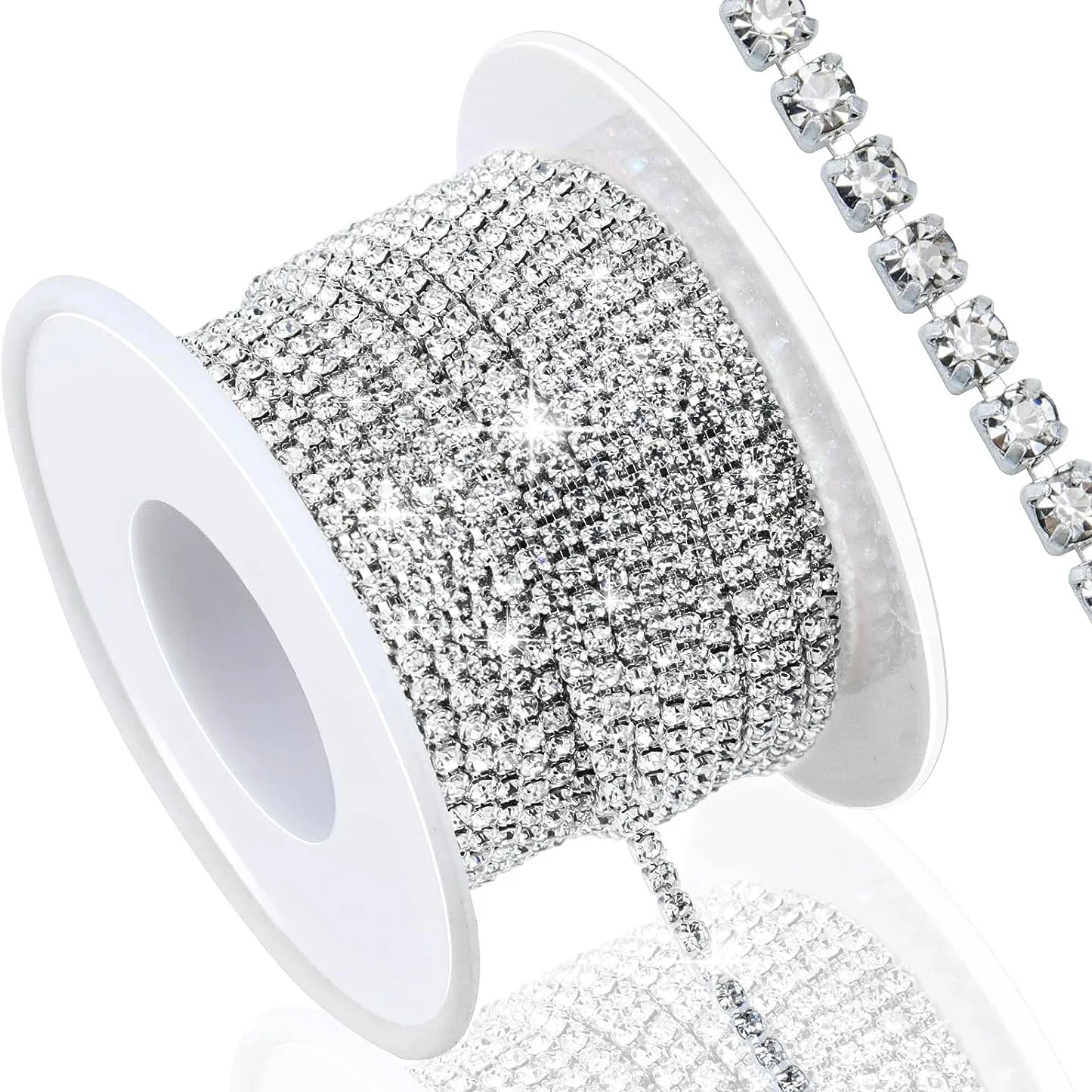 3 mm Crystal Diamond Closed Chain Decorative Sewing Craft DIY Decorative Jewelry Crystal Claw Chain