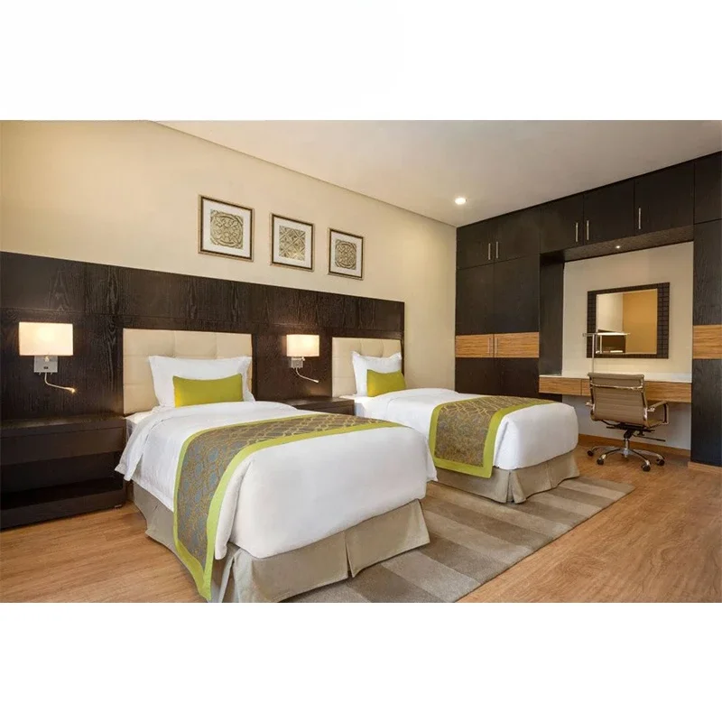 Luxury Made 5 Star Modern Hotel Room Wooden Suite Furniture Bedroom Set