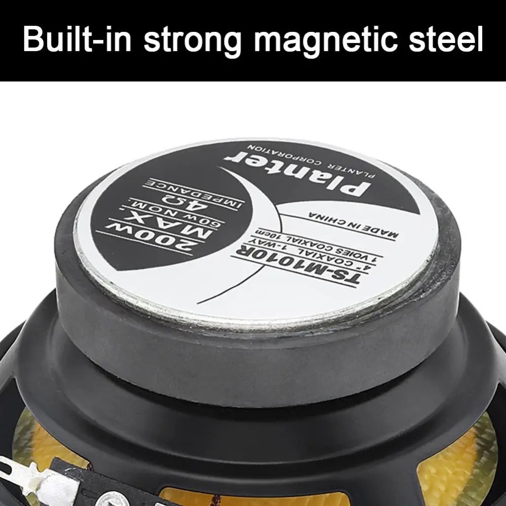 Car Subwoofer Speakers 1 Piece 200W 4 Inch Car HiFi Coaxial Speaker Vehicle Door Auto Audio Music Stereo Full Range Frequency