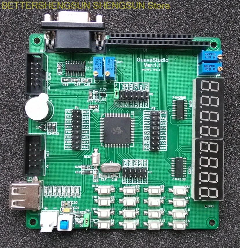 

Бесплатная доставка, плата Atmega128A, AVR плата Atmega128, плата для отправки стандартного провода