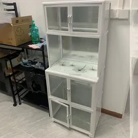 Nordic Aluminum Alloy Kitchen Cabinets For Kitchen Furniture Sideboard Multi-layer Multifunction Floor Type Household LockersZAQ 1