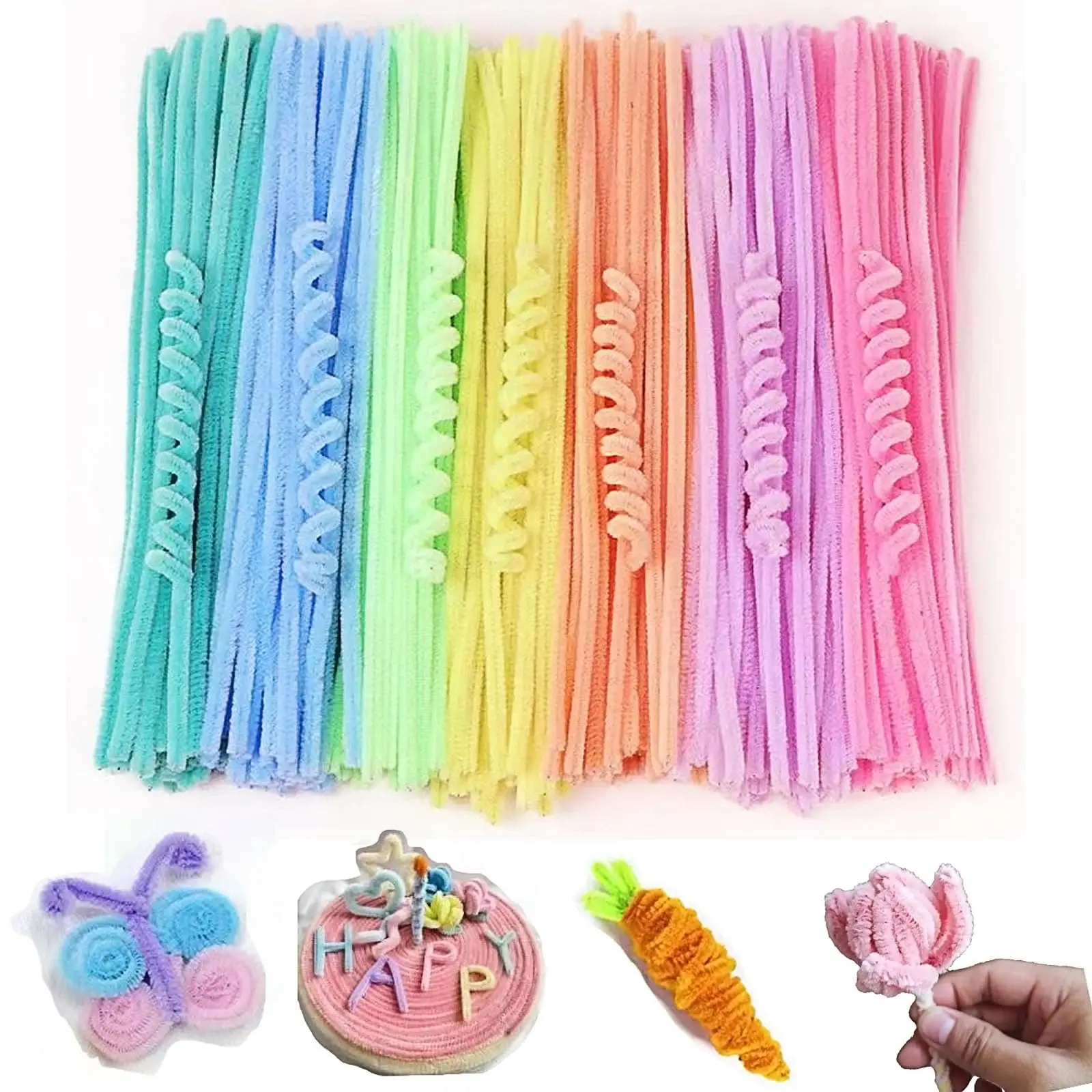 Chenille Pipe Cleaners 40 Colors 100pcs DIY Craft Educational Toys