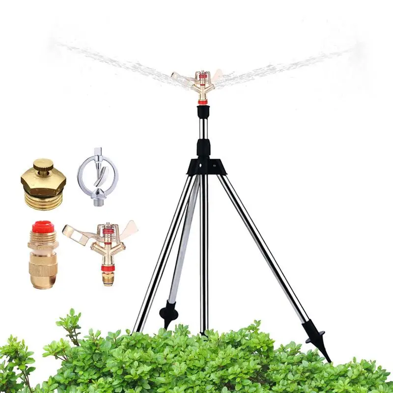 

Sprinkler Tripod Set Telescopic Water Sprinkler With 360 Rotating Tripod Large Area Standing Sprinkler For Yard Agriculture