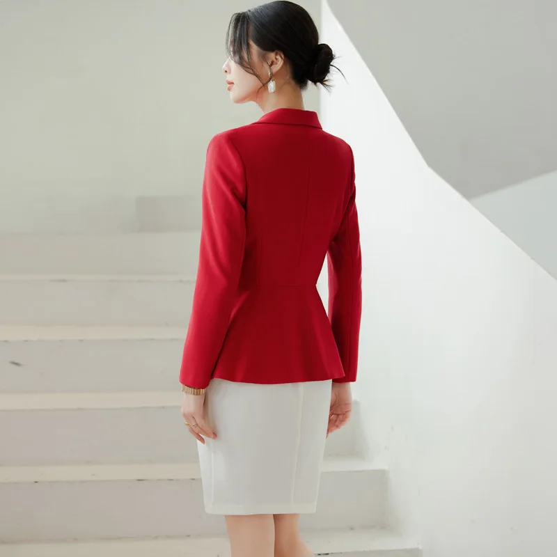 AIyssa Professional womens new spring and summer long-sleeved suits, fashionable and elegant, showing confidence