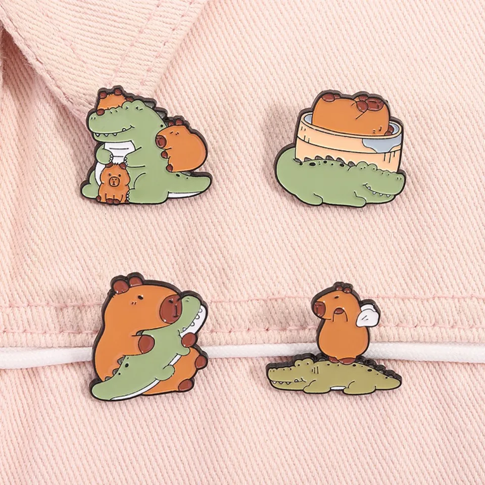 10 Broches Capybara Mignons – Pins En Alliage, Pour Vêtements, Sacs, Cadeaux