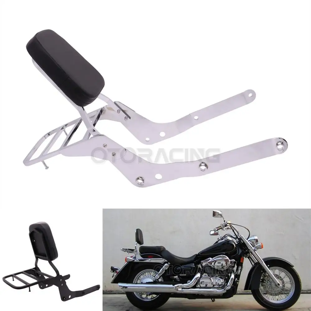 MotorcycleBackrestSissyBarLuggageRackForHondaShadowVT750