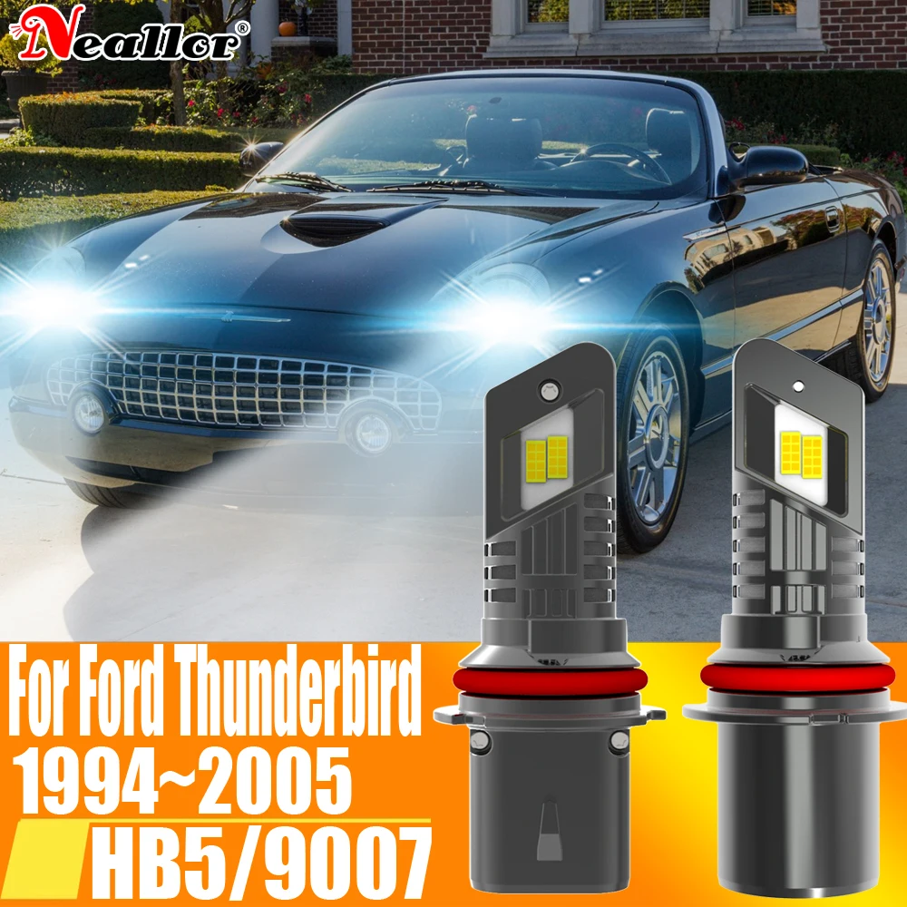 

2 шт., Автомобильные светодиодные лампы HB5 9007 12 В 55 Вт для Ford Thunderbird 1994 ~ 2005