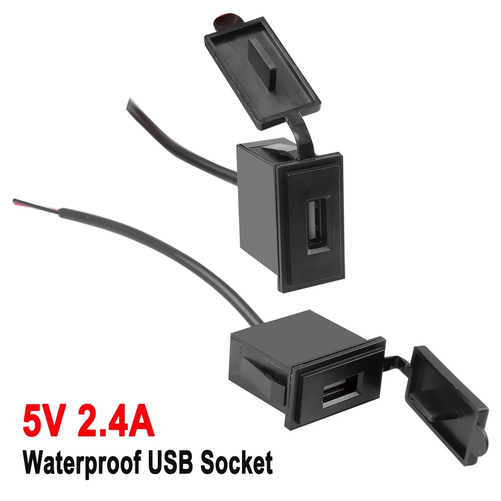 Presa di ricarica USB doppia, pannello di controllo del caricabatterie per auto 12V-24V 3.1A, presa di ricarica impermeabile per auto, camion, moto, camper, SUV Presa di ricarica USB doppia, pannello di controllo del caricabatterie per auto 12V-24V 3.1A, presa di ricarica impermeabile per auto, camion, moto, camper, SUV