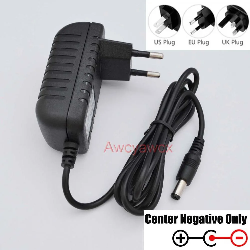 High quality AC/DC 9V 1.5A Switching Power Supply adapter Reverse Polarity Negative Inside EU US