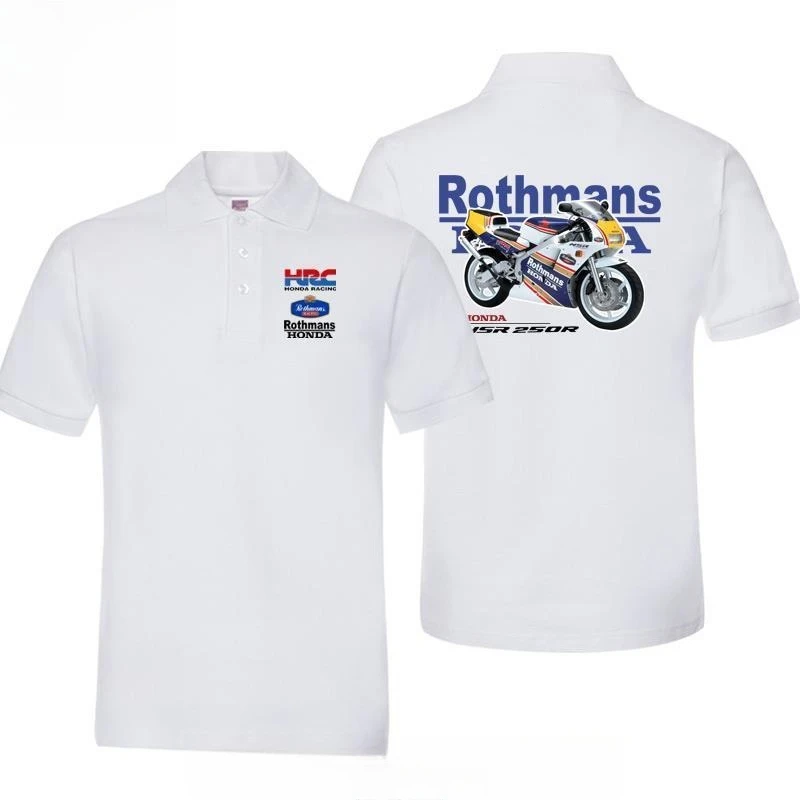 NSR250 Honda Two Chariots of Fire Loafman HRC 주변기기 폴로 셔츠 남성 및 여성 여름 코튼 반소매 티셔츠