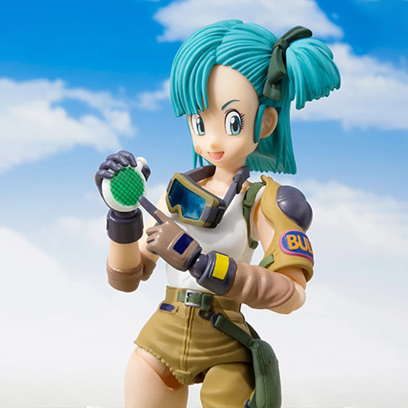 Shf 애니메이션 드래곤 볼 Bulma 피규어 PVC 이동식 컬렉션 인형 14cm 아름다운 소녀 Bulma 액션 피겨 모델 장난감 생일 선물