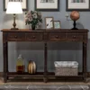 Wood Console Table Sofa Table with Two Storage Drawers and Bottom Shelf for Living Room, Entryway, Easy Assembly 1