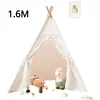 1.6M Portable Kids Tent Play House for Children Tent Cabana Tipi Infantil Baby Teepee Tents Castle LED Lights/Carpet/Decoration 5