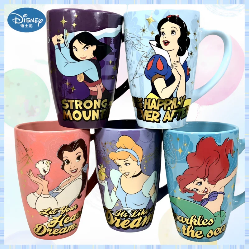 

Disney Princess Mulan Snow White Beauty And The Beast Belle Cinderella The Little Mermaid Ariel Mug Cup Birthday Gift