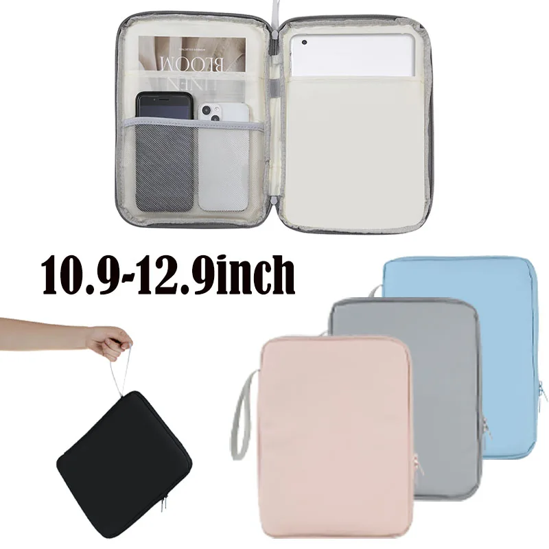 Versatile Shockproof Tablet Sleeve with Multi-Pocket Design