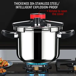 5L/6L Gas Stove Thickened Pressure Cooker Multifunctional Pressure-Limited Explosion-proof  Stainless Steel Kitchen Pressure Pot